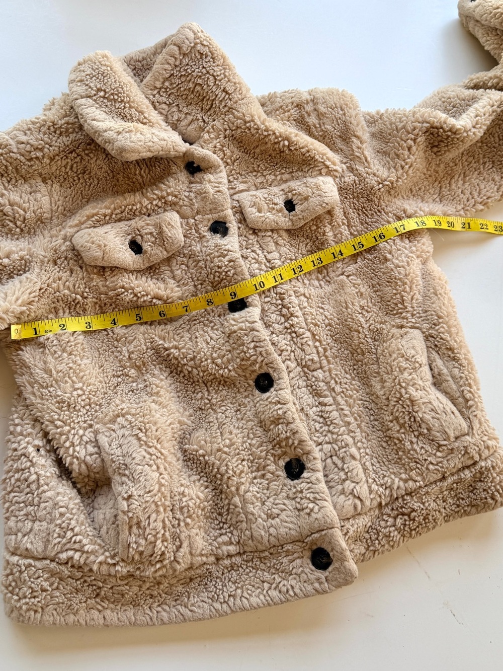 Fashion Nova Button Up Jacket Teddy Sherpa Fleece Trucker Style Womens Medium - Picture 13 of 13